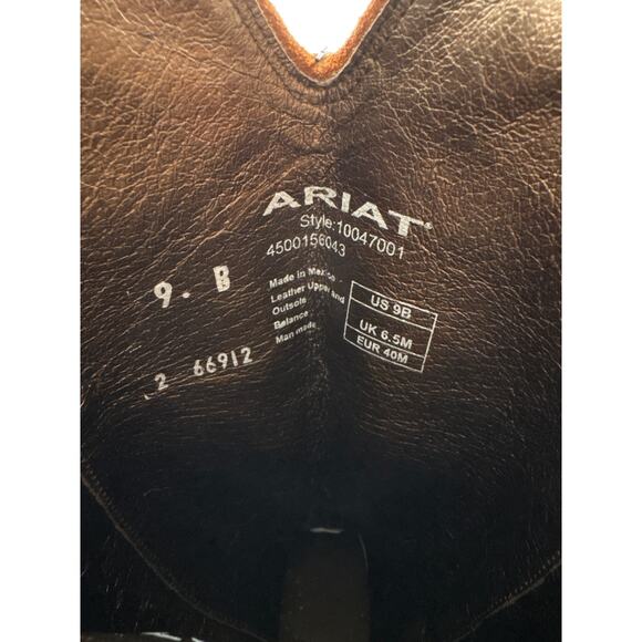 Ariat Memphis Womens 9B Tall 13” Suede Western Boots Square Toe - Penny Roughout - Picture 8 of 9